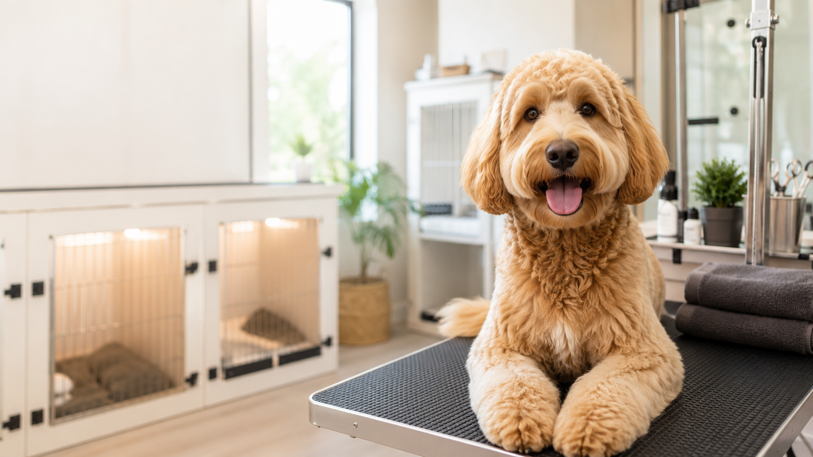 Dog grooming and boarding automation
